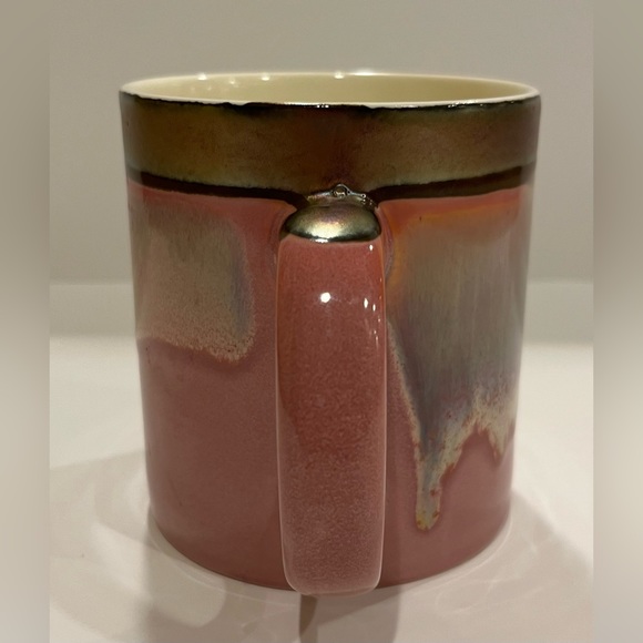POTTERS CORNER Reactive Dip Dye Ceramic Coffee Mug 15 oz Metallic  Straight Side - Picture 4 of 5